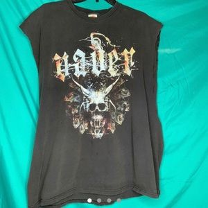 Metal aesthetic cut off tank top